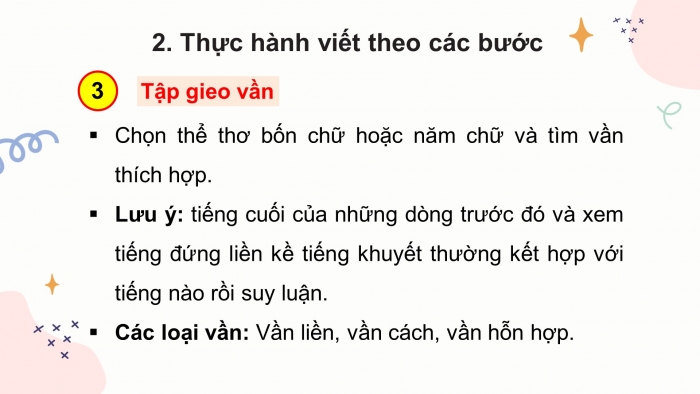 Giáo án điện tử tiết : Tập làm một bài thơ bốn chữ và năm chữ