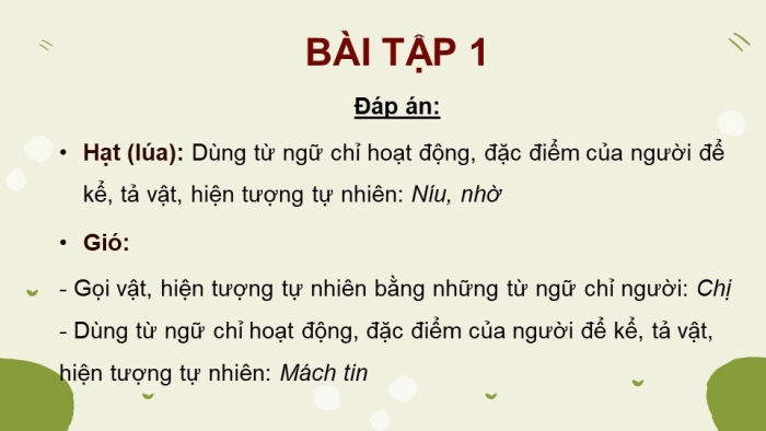 Giáo án điện tử Tiếng Việt 4 kết nối Bài 19 Luyện từ và câu Luyện tập Biện pháp nhân hóa