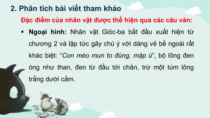 Giáo án điện tử tiết : Viết - Viết bài văn phân tích đặc điểm nhân vật trong một tác phẩm văn học