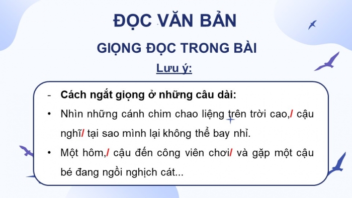 Giáo án điện tử Tiếng Việt 4 kết nối Bài 30: Đọc Cánh chim nhỏ