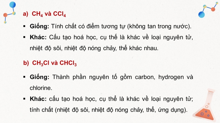 Giáo án điện tử Hoá học 11 chân trời Bài 11: Cấu tạo hóa học hợp chất hữu cơ