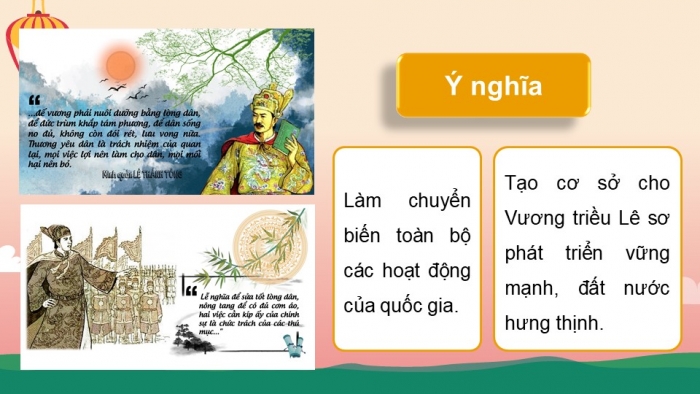 Giáo án điện tử Lịch sử 11 kết nối Bài 10: Cuộc cải cách của Lê Thánh Tông (Thế kỉ XV) (Phần 2)