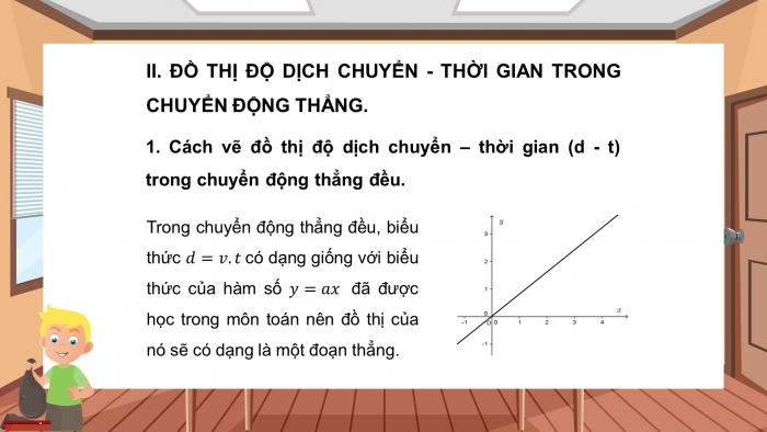 Giáo án điện tử vật lí 10 kết nối bài 7: Đồ thị độ dịch chuyển - thời gian