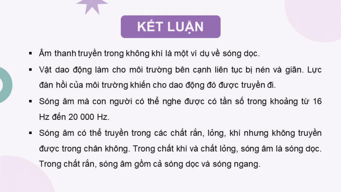 Giáo án điện tử Vật lí 11 cánh diều Chủ đề 2 Bài 2: Sóng dọc và sóng ngang