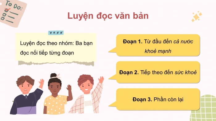 Giáo án điện tử tiếng việt 3 kết nối bài 9. Lời kêu gọi toàn dân tập thể dục. Tiết 1 – 2. Đọc