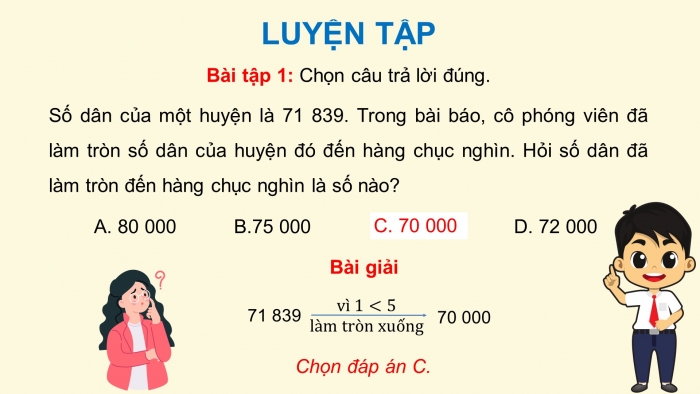 Giáo án điện tử toán 3 kết nối bài 61: Làm tròn số đến hàng nghìn, hàng chục nghìn