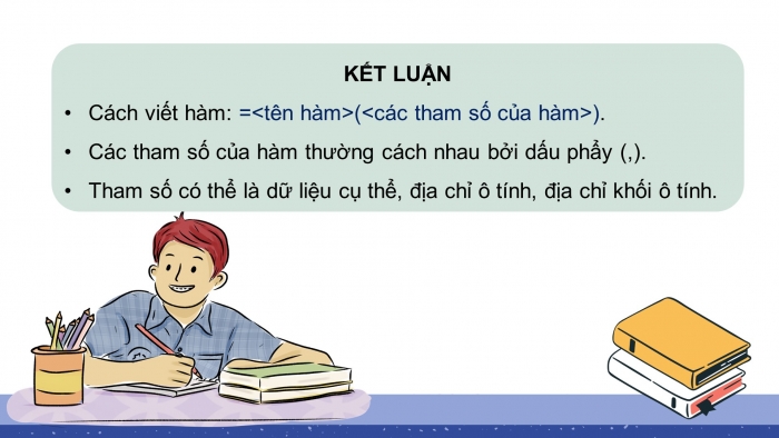 Giáo án điện tử tin học 7 chân trời bài 10: Sử dụng hàm để tính toán