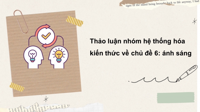 Giáo án điện tử KHTN 7 cánh diều – Phần vật lí bài: Bài tập (chủ đề 6)