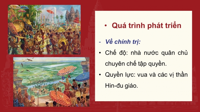 Giáo án điện tử lịch sử 7 cánh diều bài 11: Vương quốc Cam-Pu-Chia