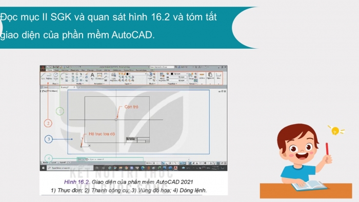 Giáo án điện tử công nghệ thiết kế 10 kết nối bài 16: Vẽ kĩ thuật với sự trợ giúp máy tính