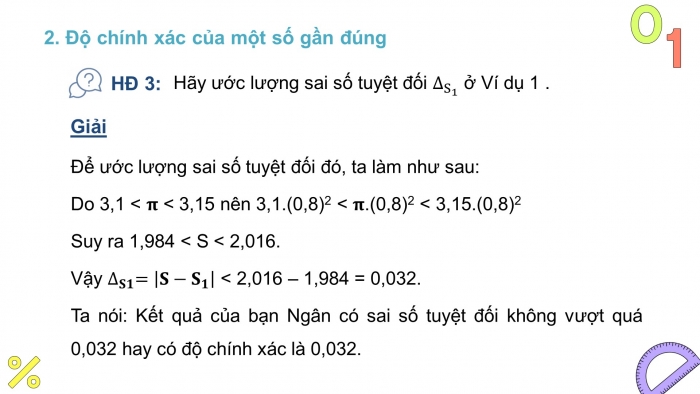 Giáo án điện tử toán 10 cánh diều bài 1: Số gần đúng. sai số