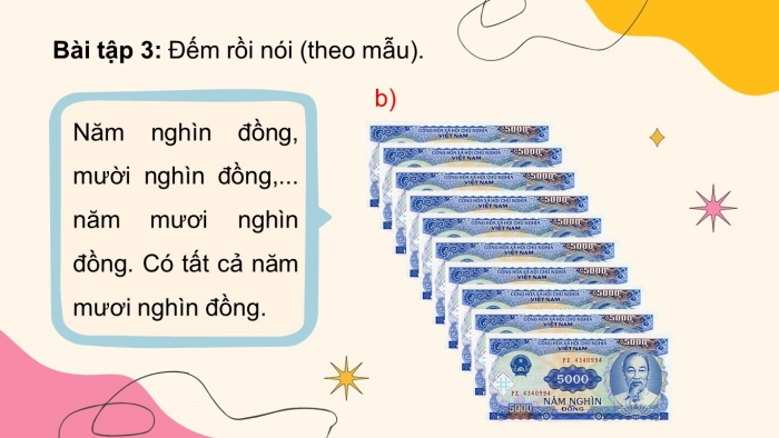 Giáo án điện tử toán 3 chân trời bài: Tiền Việt Nam 