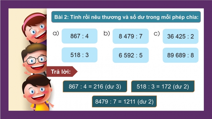 Giáo án điện tử toán 3 cánh diều bài 3: Luyện tập (2 tiết)