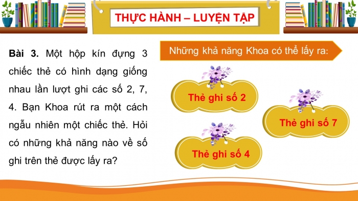 Giáo án điện tử toán 3 cánh diều bài 15: Khả năng xảy ra của một sự kiện