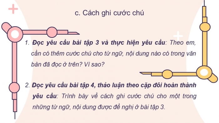 Giáo án điện tử ngữ văn 7 kết nối tiết: Thực hành tiếng việt - Cước chú và tài liệu tham khảo