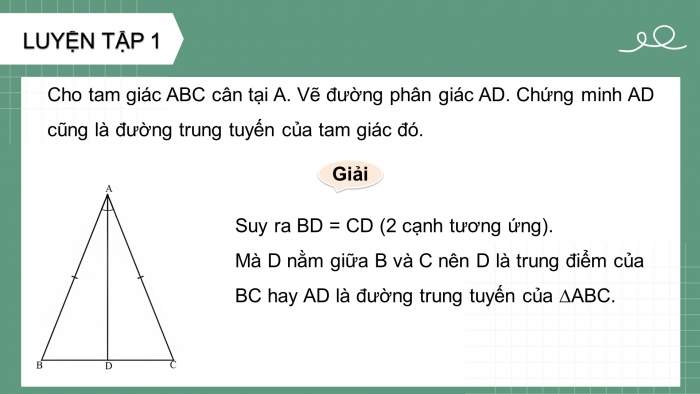 Giáo án điện tử toán 7 cánh diều bài 11: Tính chất ba đường phân giác của tam giác