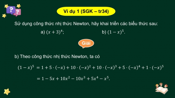 Giáo án điện tử toán 10 chân trời bài 3: Nhị thức newton