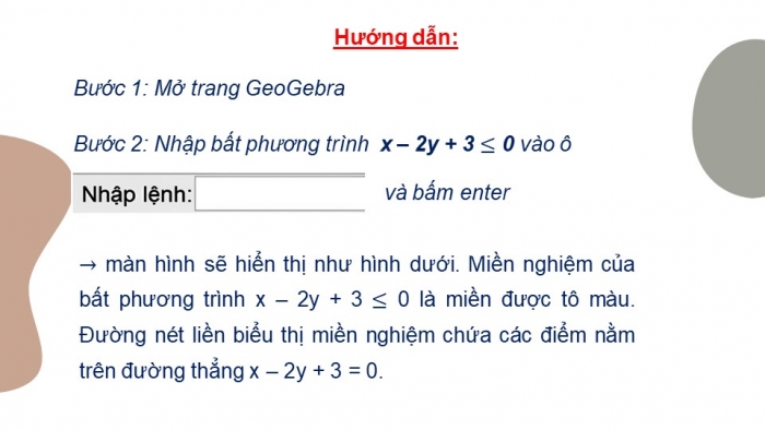  Giáo án điện tử toán 10 cánh diều bài: Bài thực hành phần mềm geogebra