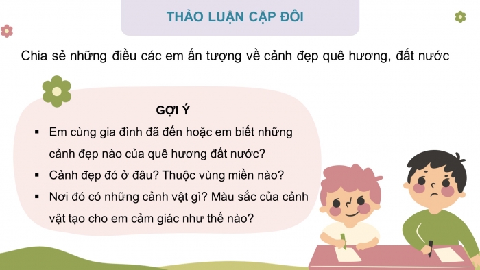 Giáo án điện tử mĩ thuật 4 chân trời bản 1 CĐ 1 Bài 2: Phong cảnh quê em