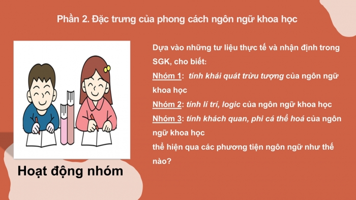 Giáo án điện tử Ngữ văn 12 bài: Phong cách ngôn ngữ khoa học