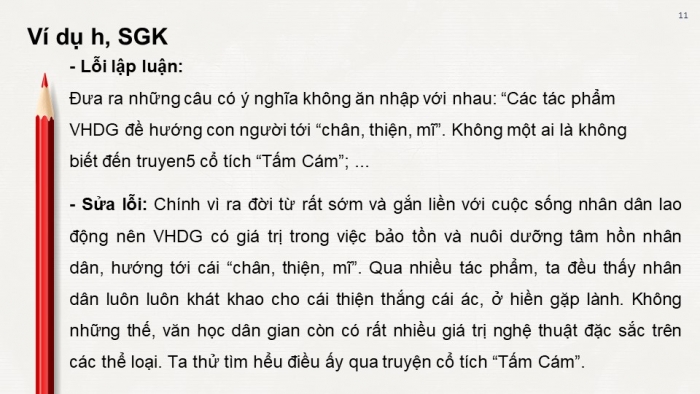 Giáo án điện tử Ngữ văn 12 bài: Thực hành chữa lỗi lập luận trong văn nghị luận