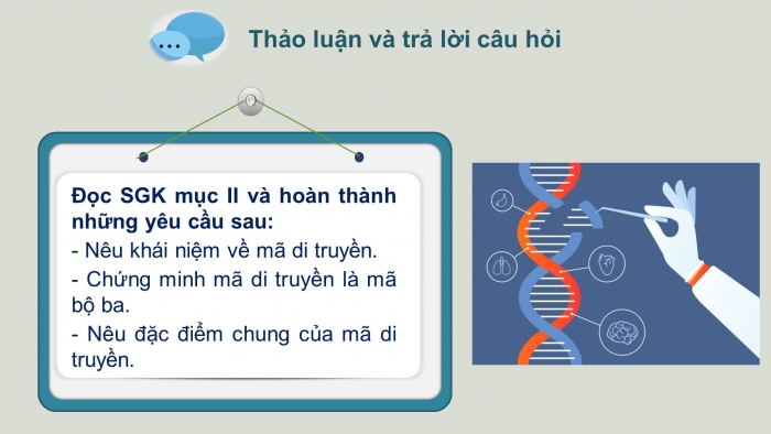 Giáo án điện tử Sinh học 12 bài 1: Gen, mã di truyền và quá trình nhân đôi ADN