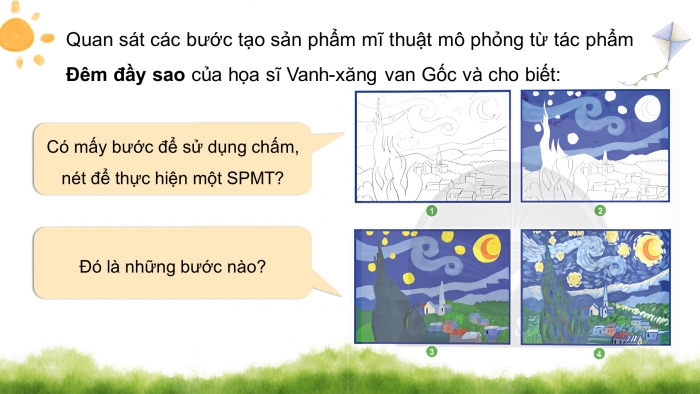 Giáo án điện tử Mĩ thuật 4 chân trời (bản 2) Bài 1: Chấm, nét và sự biến thể của nét