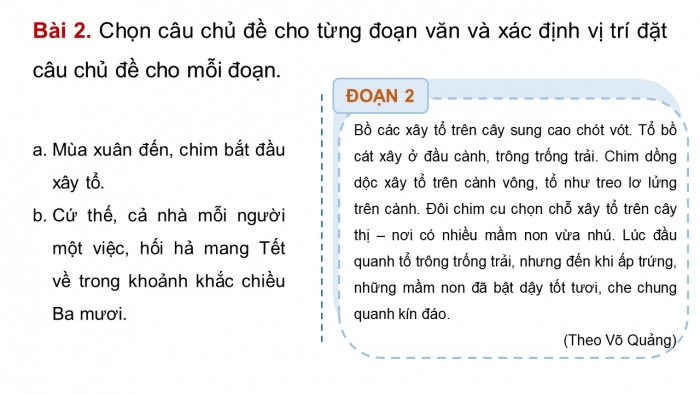 Giáo án điện tử Tiếng Việt 4 kết nối Bài 1 Viết: Tìm hiểu đoạn văn và câu chủ đề