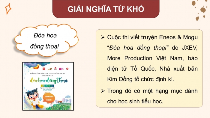 Giáo án điện tử Tiếng Việt 4 chân trời CĐ 1 Bài 2 Đọc: Đoá hoa đồng thoại