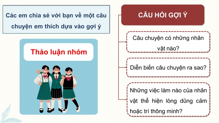 Giáo án điện tử Tiếng Việt 4 chân trời CĐ 1 Bài 5 Viết: Tìm ý và viết đoạn văn cho bài văn kể chuyện