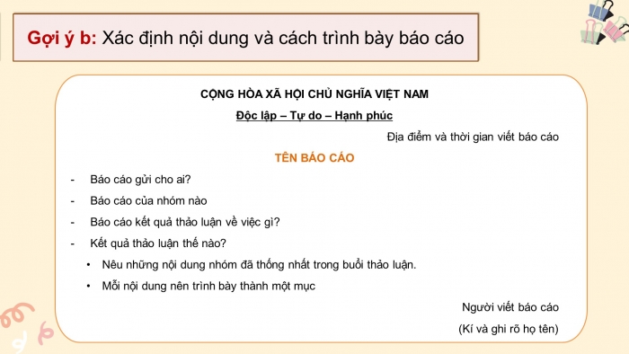 Giáo án điện tử Tiếng Việt 4 chân trời CĐ 2 Bài 7 Viết: Viết báo cáo thảo luận nhóm