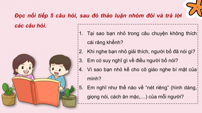 Giáo án điện tử Tiếng Việt 4 cánh diều Bài 1 Đọc 2: Cái răng khểnh
