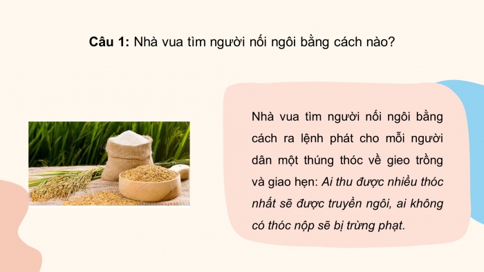 Giáo án điện tử Tiếng Việt 4 cánh diều Bài 3 Đọc 3: Những hạt thóc giống