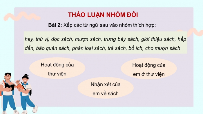 Giáo án điện tử Tiếng Việt 4 cánh diều Bài 4 Luyện từ và câu 2: Mở rộng vốn từ: Sách và thư viện
