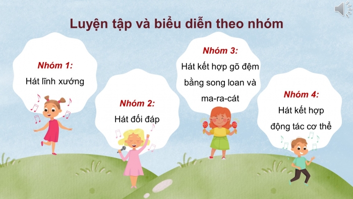 Giáo án điện tử Âm nhạc 8 cánh diều Bài 2 Tiết 2: Thể hiện tiết tấu; ứng dụng đệm cho bài hát Khúc ca bốn mùa; Ôn tập Bài hoà tấu số 1; Trải nghiệm và khám phá: Vỗ tay theo 3 mẫu tiết tấu nhịp 3/8