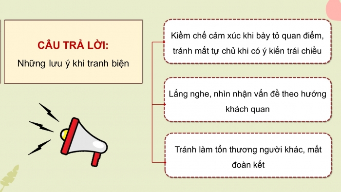 Giáo án điện tử HĐTN 8 cánh diều Chủ đề 2 - HĐGDTCĐ: Bảo vệ quan điểm của bản thân