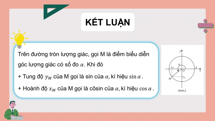 Giáo án điện tử Toán 11 chân trời Chương 1 Bài 2: Giá trị lượng giác của một góc lượng giác