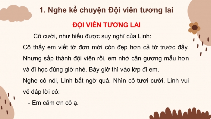 Giáo án điện tử bài 11 tiết 2: Nói và nghe - Đội viên tương lai