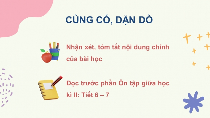 Giáo án điện tử tiếng việt 3 kết nối tiết 5: Ôn tập giữa học kì 2