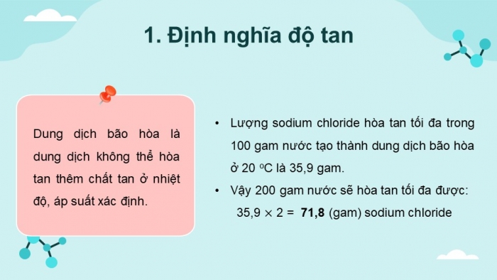 Giáo án điện tử KHTN 8 cánh diều Bài 6: Nồng độ dung dịch