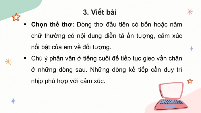 Giáo án điện tử tiết : Tập làm một bài thơ bốn chữ và năm chữ