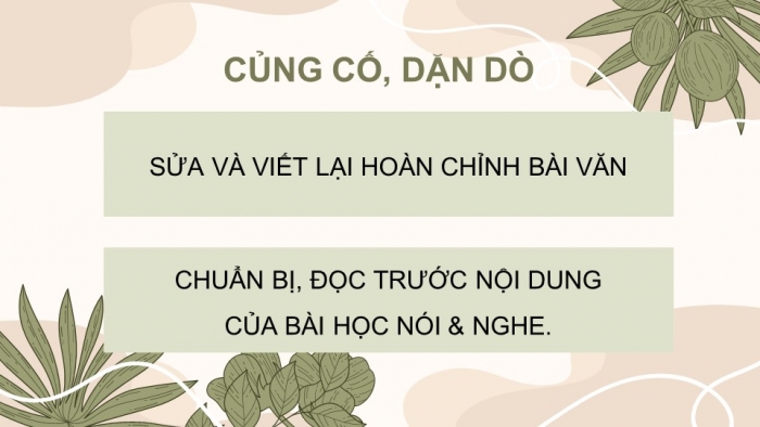 Giáo án điện tử Tiếng Việt 4 cánh diều Bài 7 Viết 1: Trả bài tả cây cối
