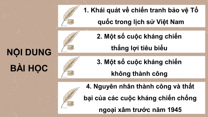 Giáo án điện tử Lịch sử 11 chân trời Bài 7: Chiến tranh bảo vệ Tổ quốc trong lịch sử Việt Nam (trước năm 1945) (P1)