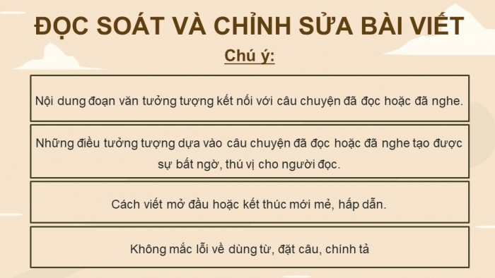 Giáo án điện tử Tiếng Việt 4 kết nối Bài 19 Viết  Đoạn văn tưởng tượng