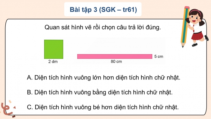 Giáo án điện tử Toán 4 kết nối Bài 18: Đề - xi mét vuông, mét vuông, mi - li - mét vuông