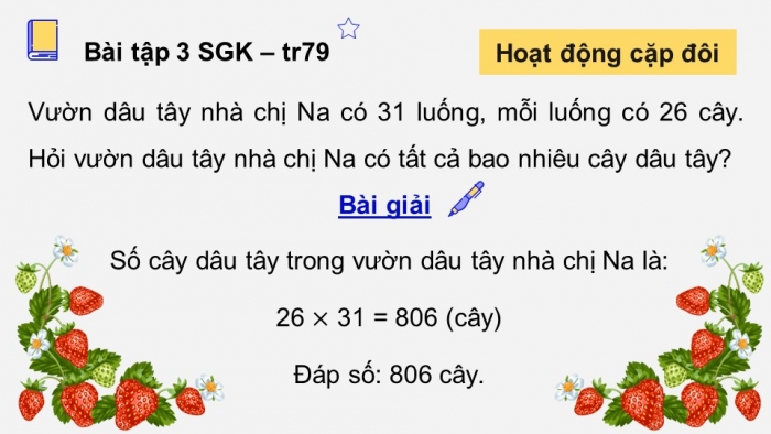 Giáo án điện tử Toán 4 cánh diều Bài 32. Nhân với số có hai chữ số