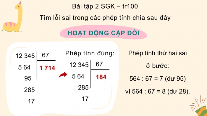 Giáo án điện tử Toán 4 cánh diều Bài 45. Luyện tập