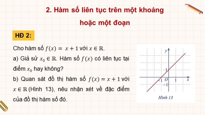 Giáo án điện tử Toán 11 cánh diều Chương 3 Bài 3: Hàm số liên tục