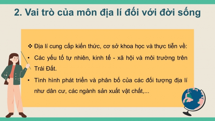 Giáo án điện tử bài mở đầu: Môn địa lí với định hướng nghề nghiệp