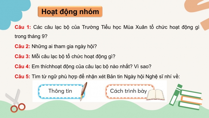 Giáo án điện tử bài 2: Bản tin ngày hội nghệ sĩ nhí